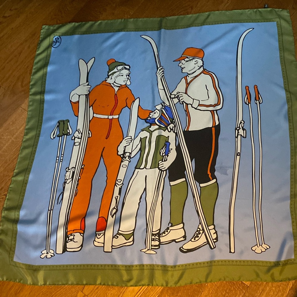 Unique Vintage Castelbajac Silk Scarf